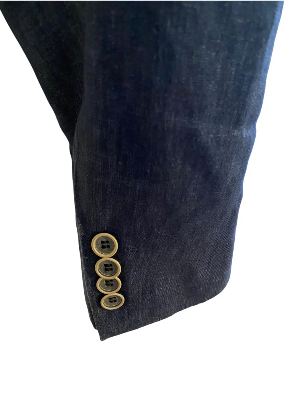 Michael Kors 100% Linen Blazer Sport Coat Navy Blue coastal Budiness casual